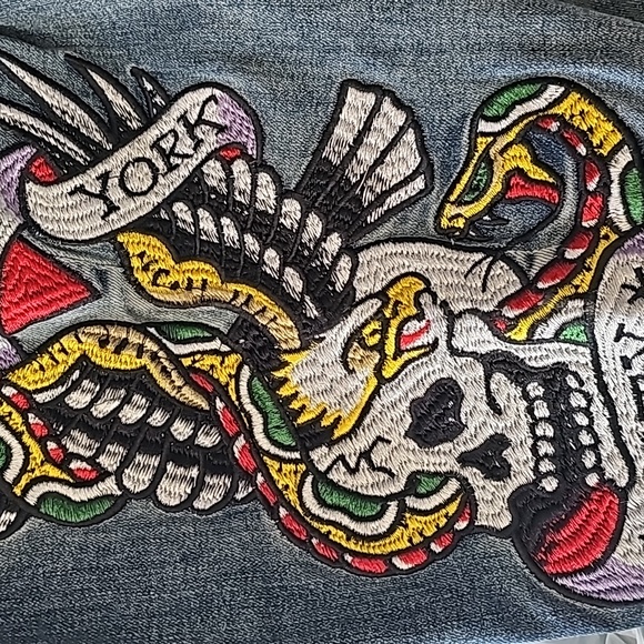 Ed Hardy NYC Eagle Slim Flare Jean Women's 28 - Picture 4 of 6